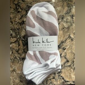 Nicole Miller 10 Pairs-Assorted Patterned Low Cut Socks